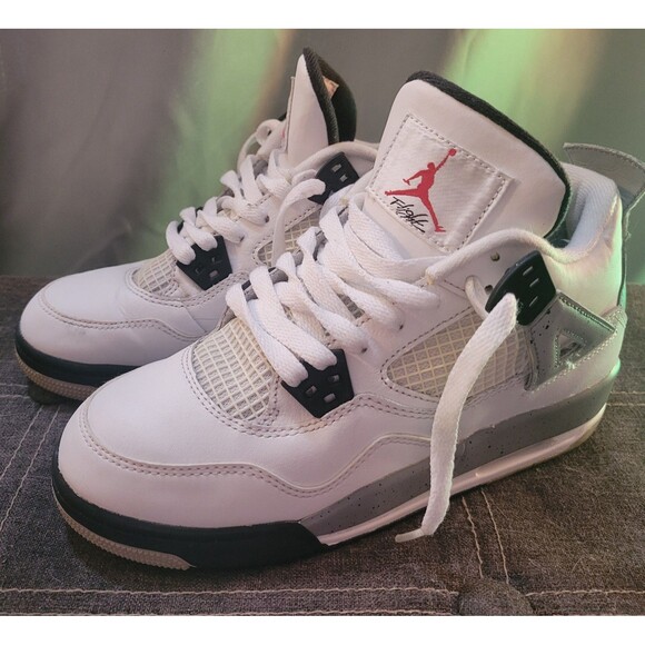 Jordan 4 Retro White Cement Sneakers - Picture 1 of 10